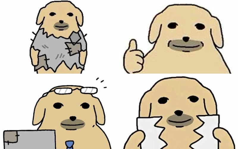Thức dậy cùng những hình meme chó ngầu