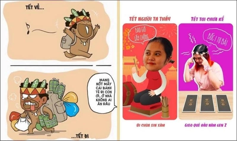 Cùng du ngoạn meme Tết đời sống