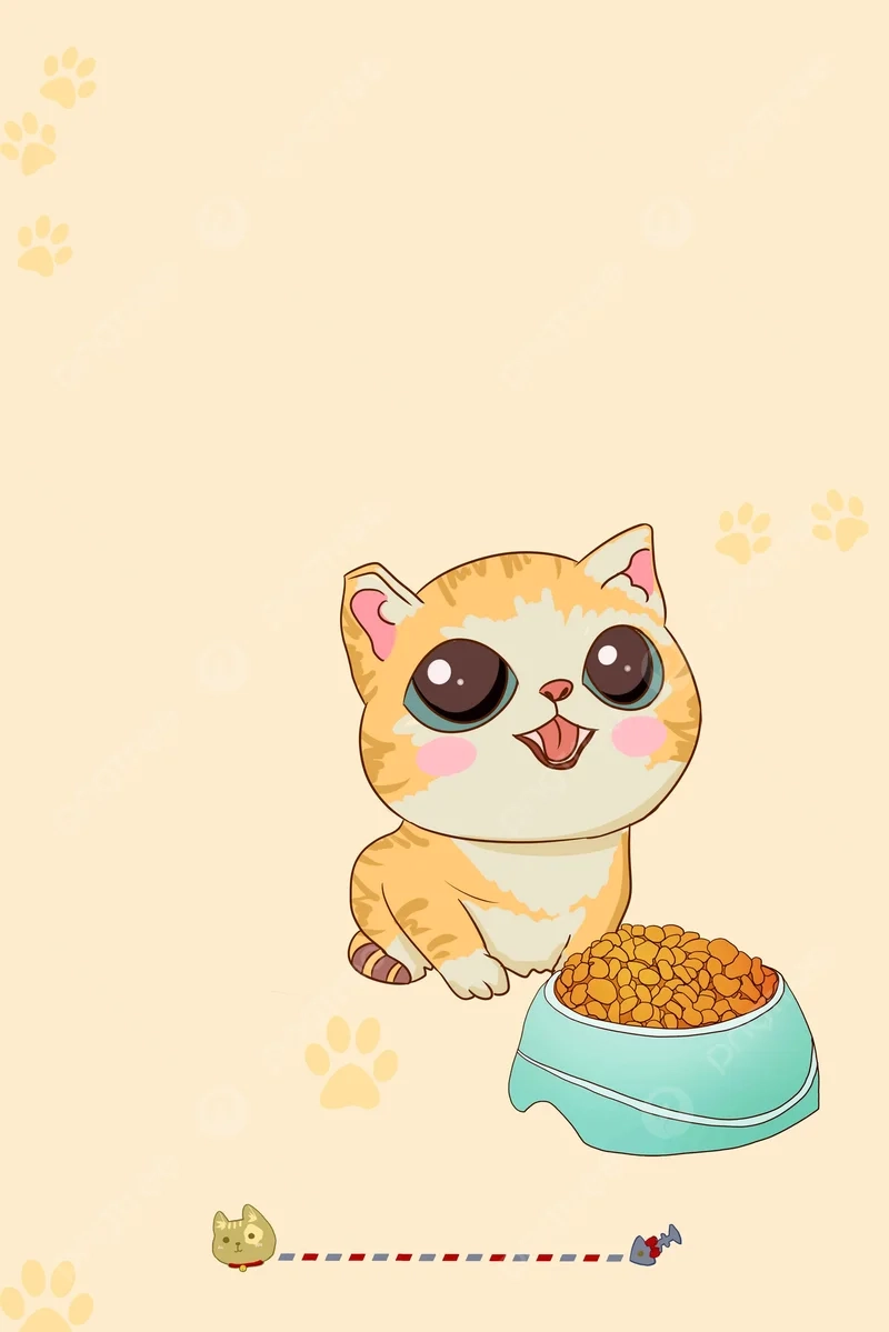 Không thể rời mắt trước hình mèo cute chibi siêu dễ thương