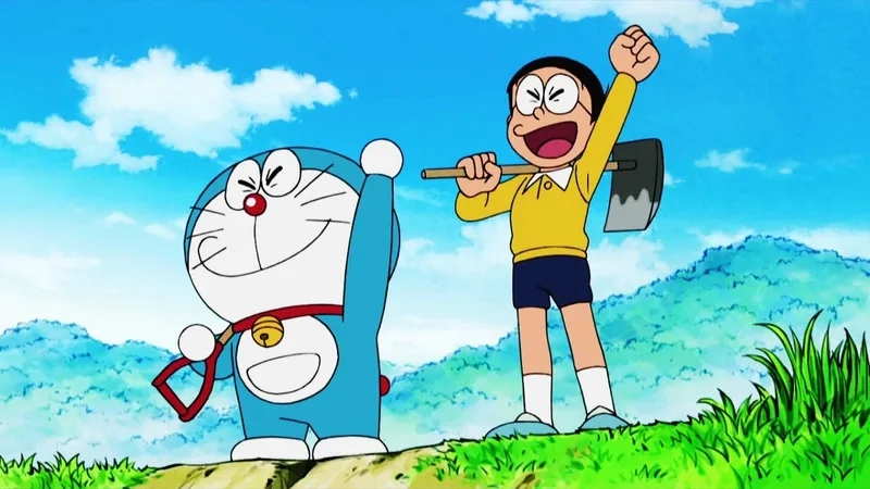 Khoảnh khắc cute không thể bỏ qua hình nền doremon và nobita cute