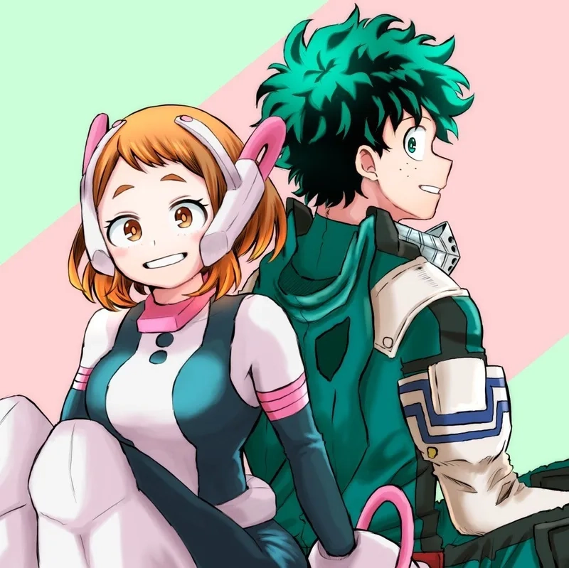 Bộ sưu tập fanart tuyệt đẹp mha deku x ochako