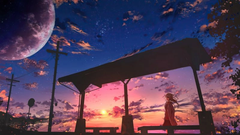 Sáng thức dậy với hình nền cô đơn buổi sáng nhẹ nhàng