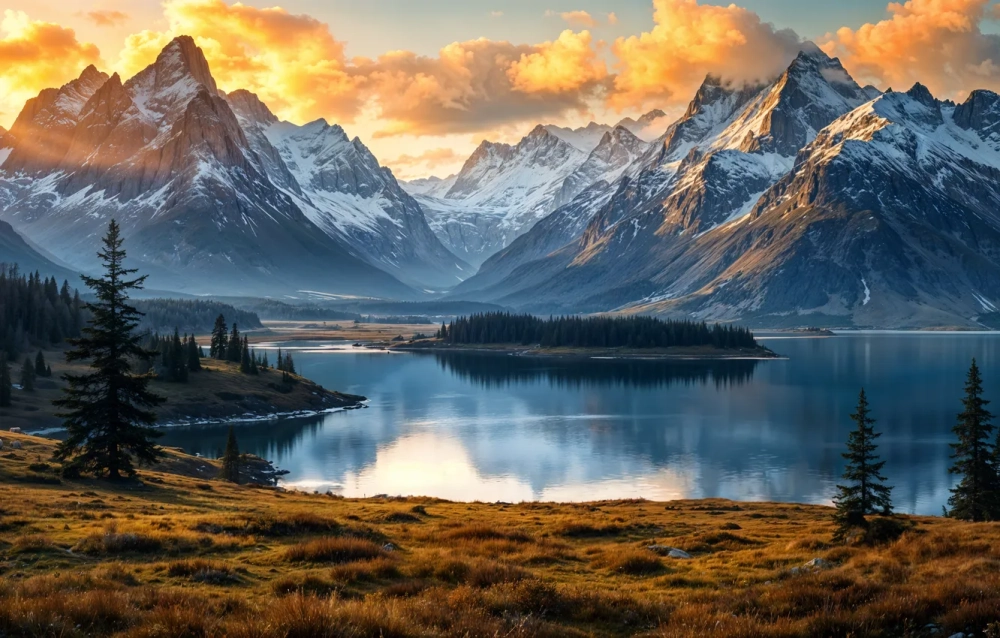 Ngắm nhìn cảnh núi đồi thơ mộng đầy cảm hứng