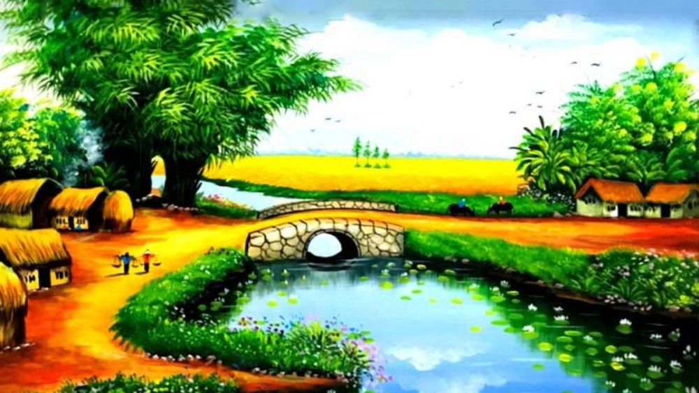 Tận hưởng tranh sơn dầu đồng quê sang trọng và đầy cảm xúc