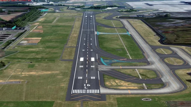 Khám phá hình ảnh đường băng sân bay tuyệt đẹp từ trên cao