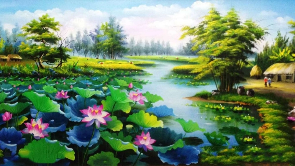 Tải ngay hình nền phong cảnh làng quê cho màn hình của bạn