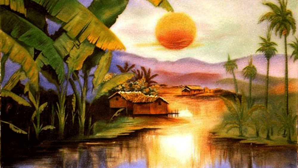 Học tranh vẽ làng quê đơn giản nhanh chóng cho mọi lứa tuổi