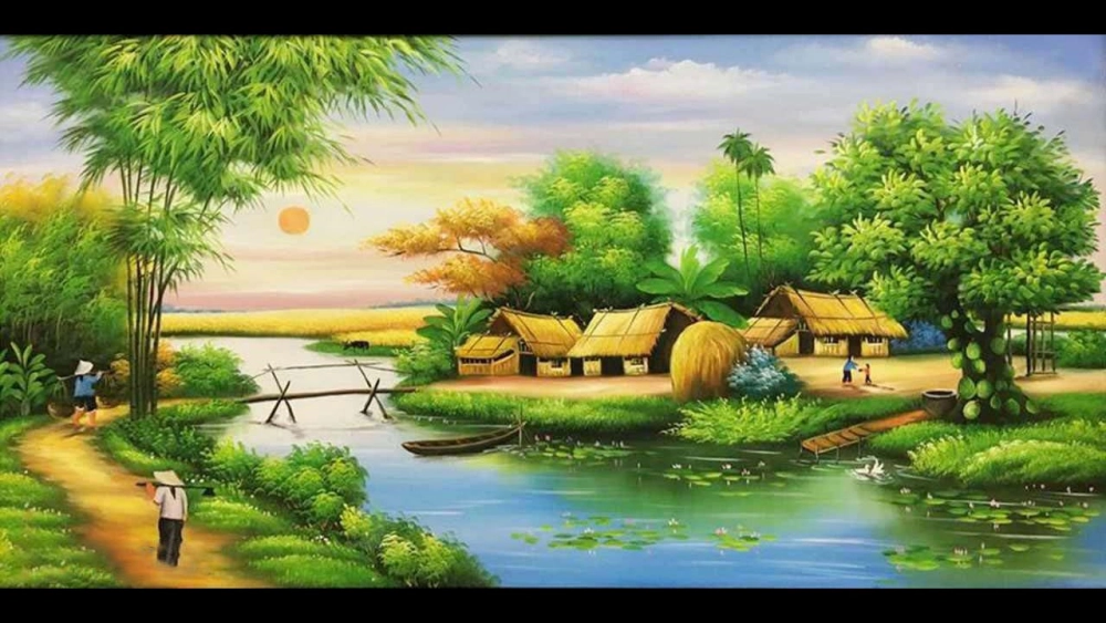 Học cách vẽ tranh phong cảnh quê hương đẹp mắt