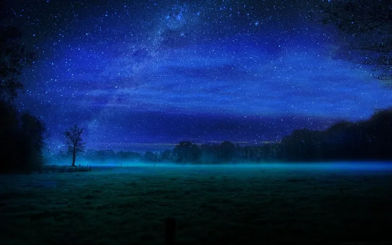 Thưởng thức Phong cảnh trời đêm đầy sao qua ảnh bầu trời đêm huyền ảo