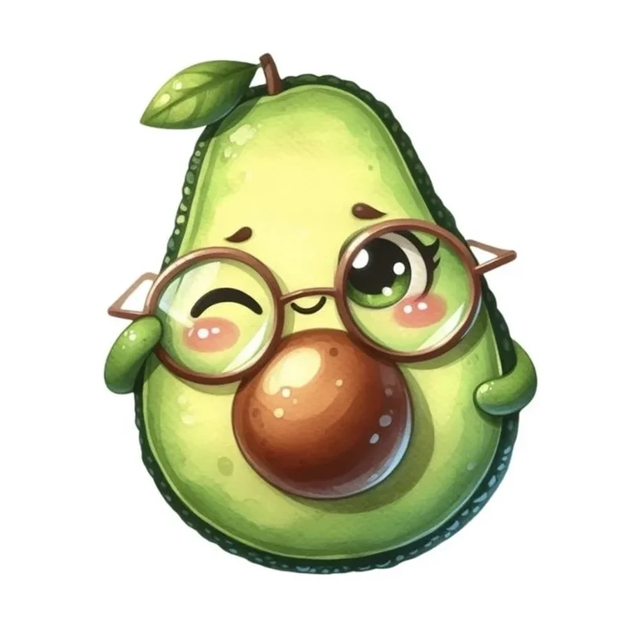 Học ngay cách vẽ quả bơ chibi cực đáng yêu cho người mới bắt đầu