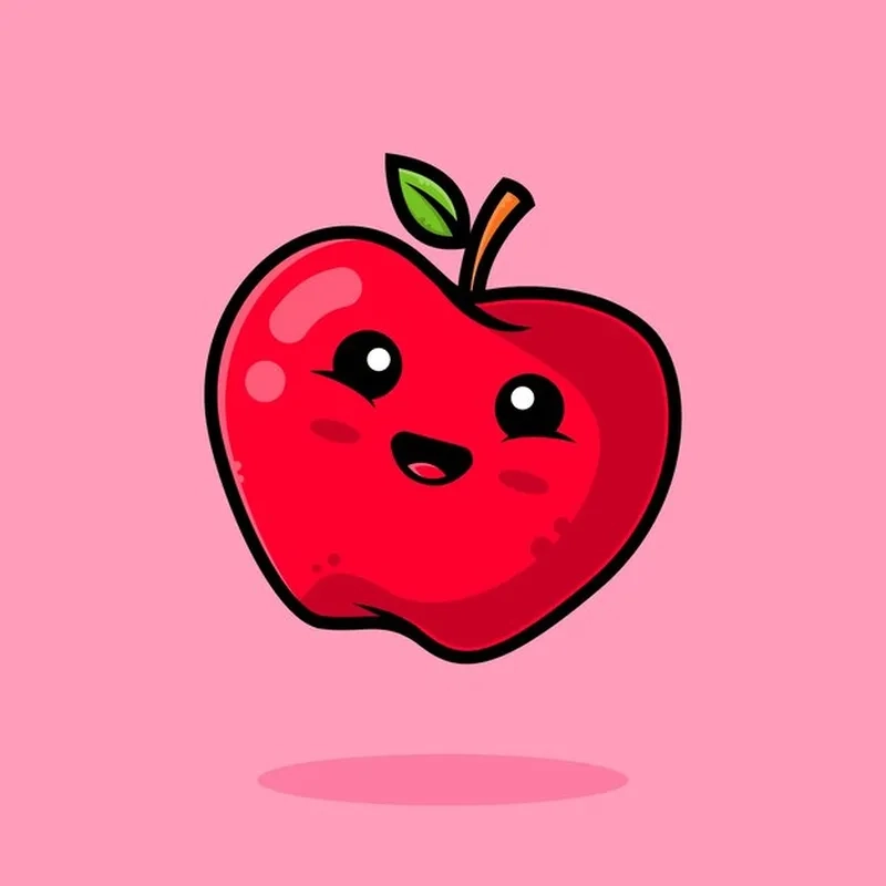 Tổng hợp hình quả táo cute độc đáo cho dân mê ảnh chibi