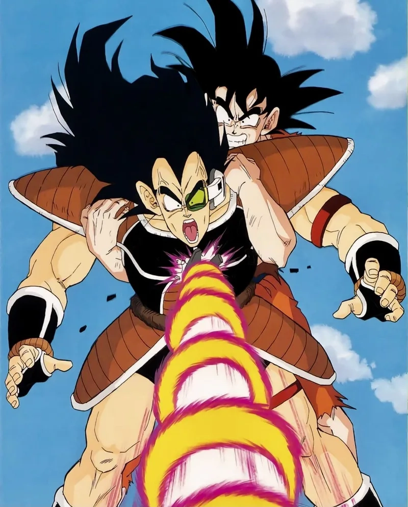 Khi Goku đối đầu Raditz lần đầu tiên goku raditz