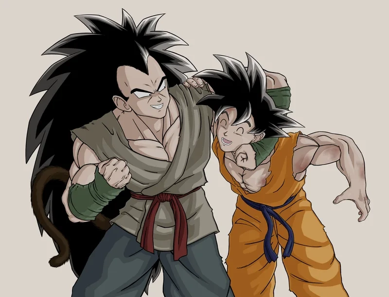 Goku chuẩn bị đối đầu Raditz lần đầu goku vs raditz