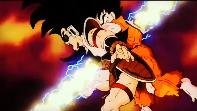 Trận chiến quyết định giữa Raditz và Goku raditz vs goku