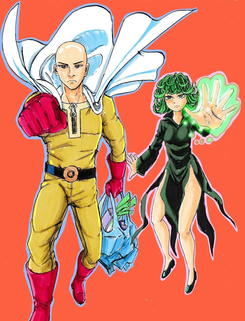 Thưởng thức đôi bạn mạnh mẽ tatsumaki x saitama