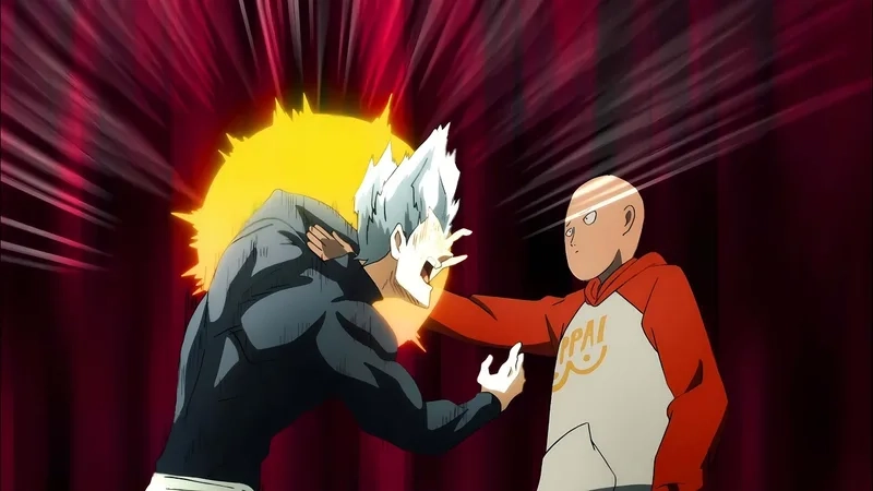 Trận đấu kinh điển one punch man saitama vs garou