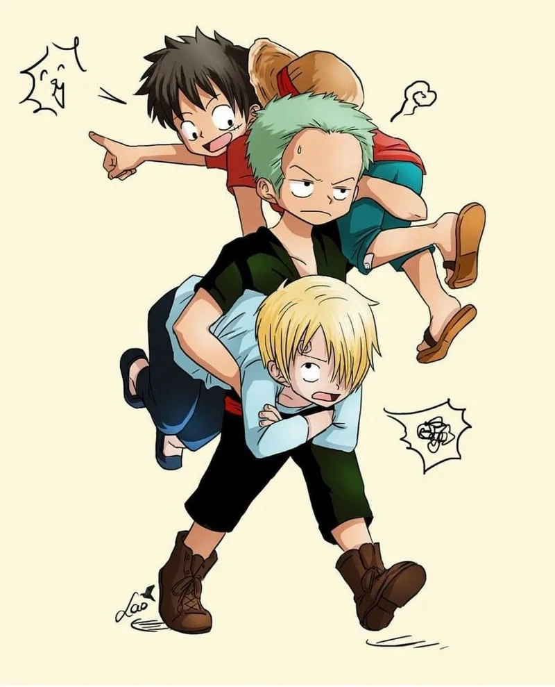 Bộ ba huyền thoại luffy x zoro x sanji làm nên One Piece
