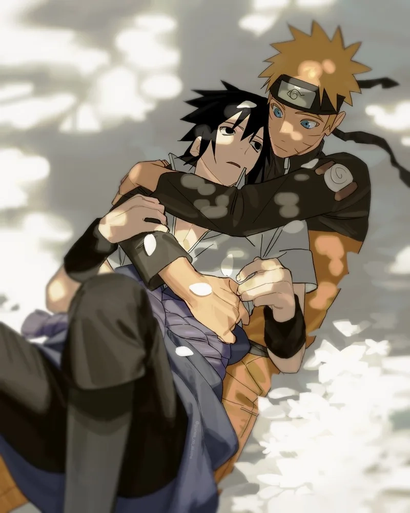 Hình ảnh ấn tượng của sasuke và naruto