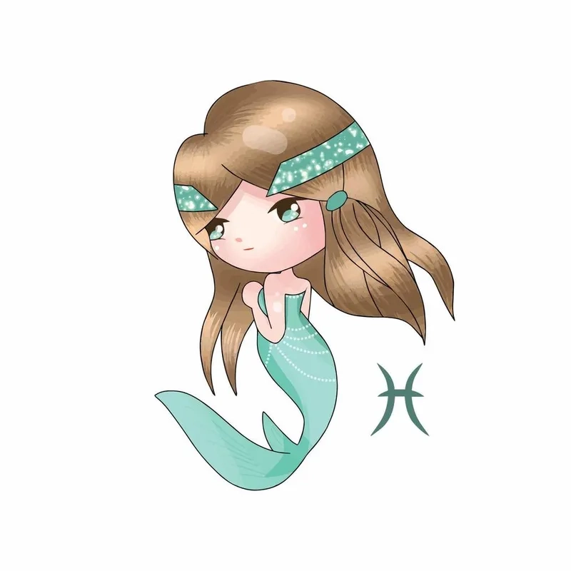 Tải ngay hình nền cung song ngư chibi cực độc lạ