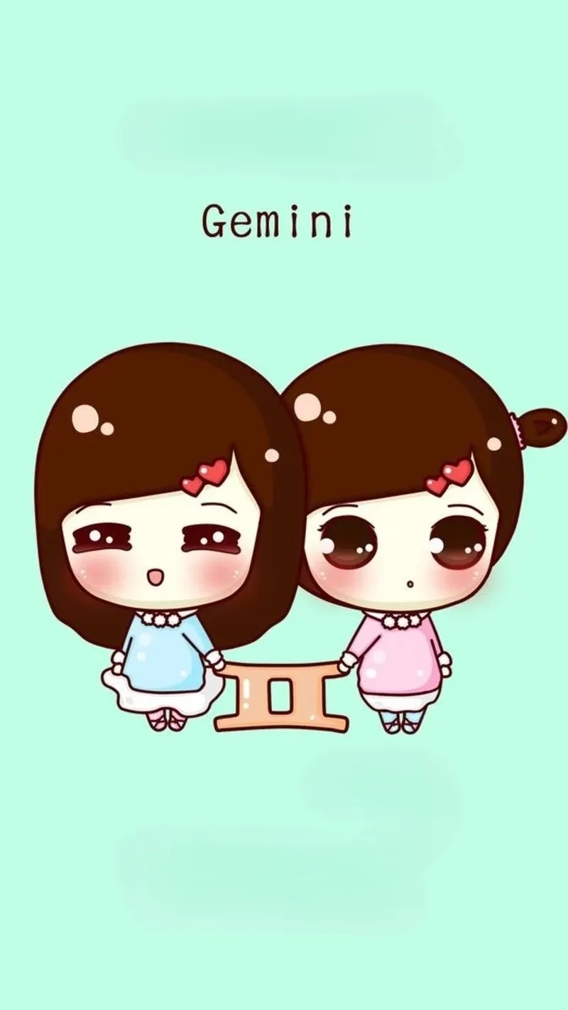 Ngắm trọn vẻ đẹp tinh nghịch của cung song tử nữ chibi cực cuốn hút