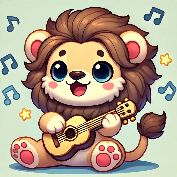 Bộ sưu tập hình sư tử chibi cực đáng yêu cho ảnh nền điện thoại