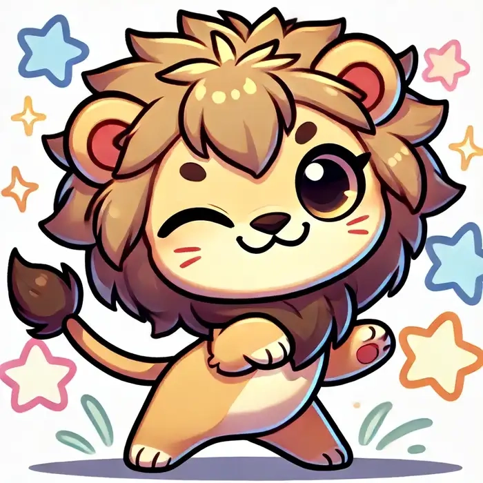 Hướng dẫn chi tiết vẽ con sư tử chibi đẹp và siêu đơn giản cho bé