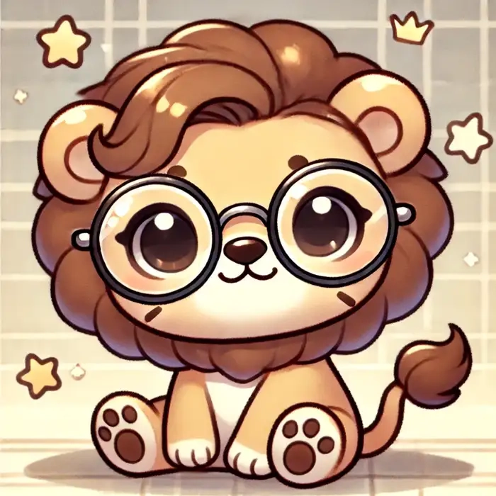 Bộ hình ảnh con sư tử chibi dễ thương hot trend mạng xã hội