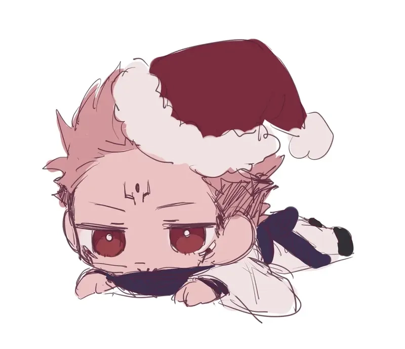 Chọn ngay cute sukuna chibi để làm icon chat siêu đáng yêu