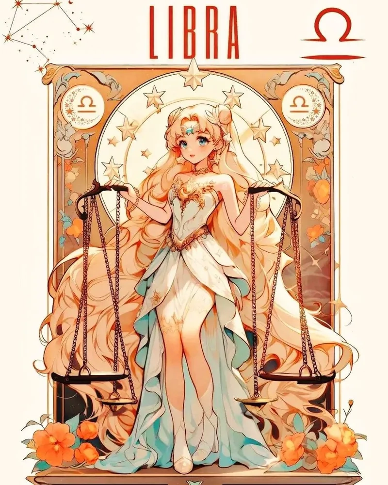 Tải ngay hình nền cung thiên bình chibi đẹp miễn phí