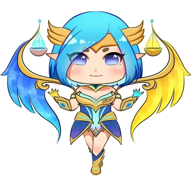 Tuyển chọn hình cung thiên bình chibi mới lạ đầy sáng tạo