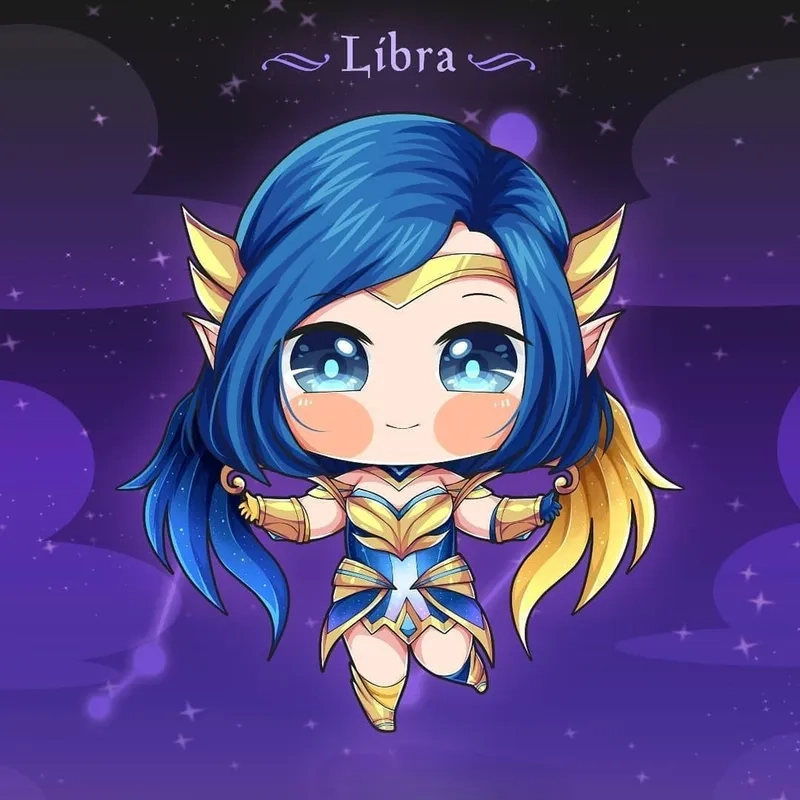 Khám phá ảnh chibi cung thiên bình độc đáo