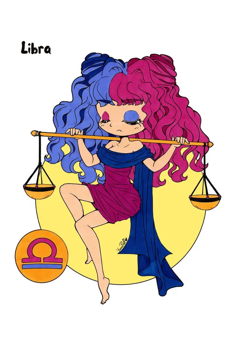 Bộ sưu tập chibi cung thiên bình phong cách anime siêu hot