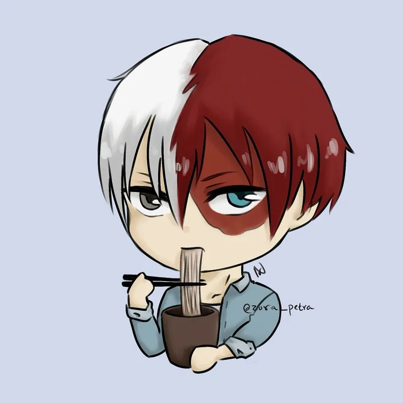 Hình ảnh chibi todoroki cute khiến bạn mê mẩn ngay