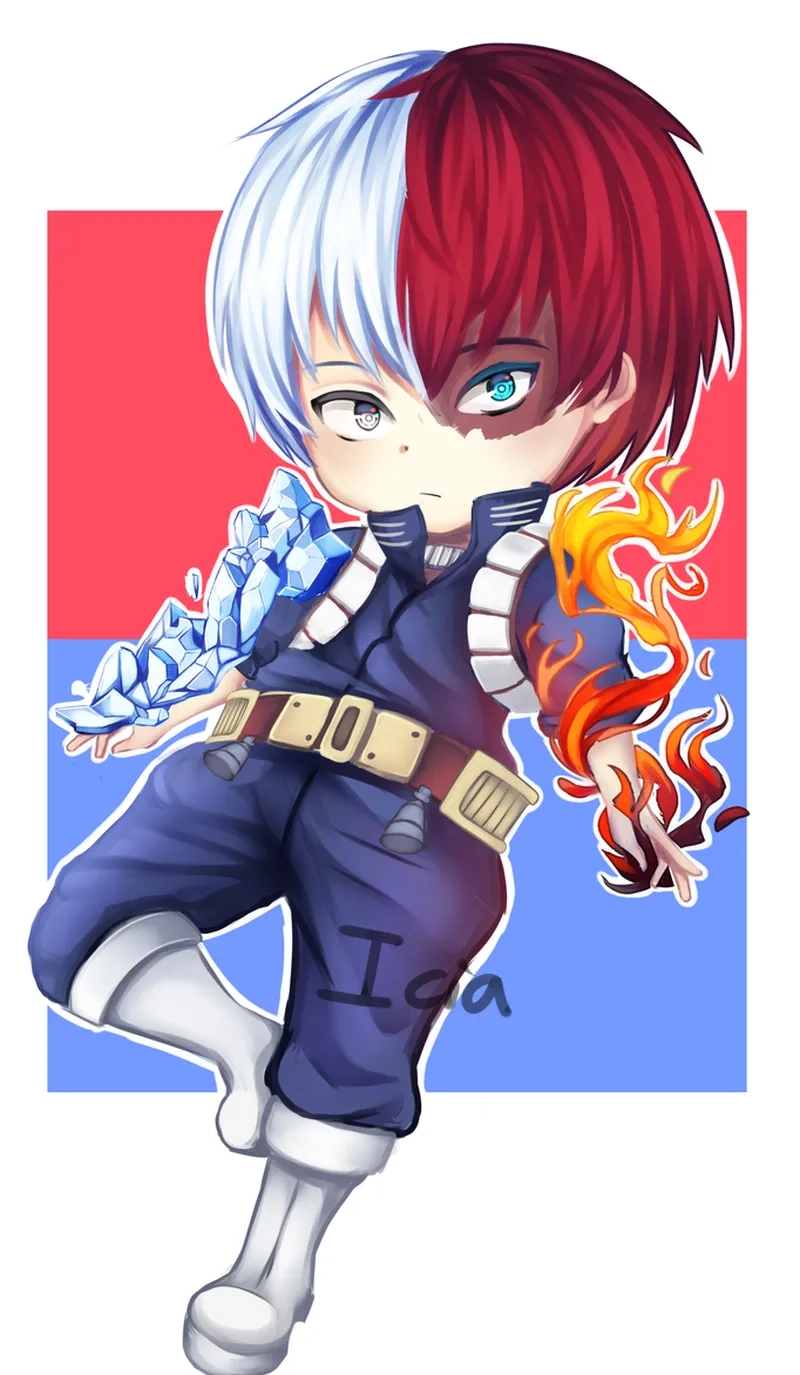 Trang trí màn hình với shoto todoroki chibi wallpaper cực đẹp