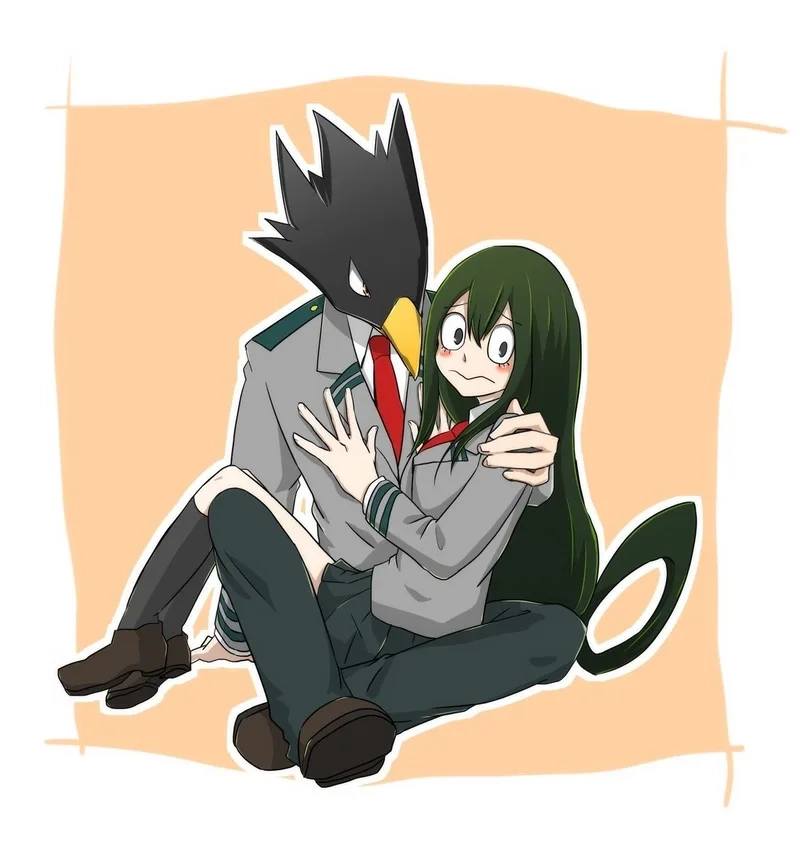 Sự kết hợp bất ngờ giữa fumikage tokoyami x tsuyu
