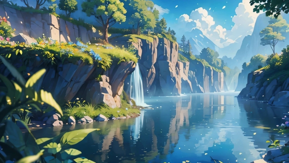 Thưởng thức tranh phong cảnh anime đẹp yên bình cho mắt