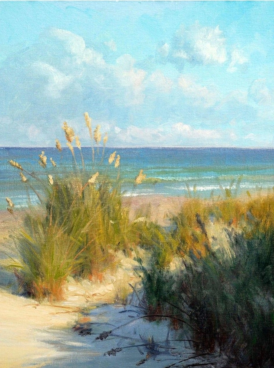 Khám phá tranh vẽ cảnh biển đảo với màu sắc tươi sáng