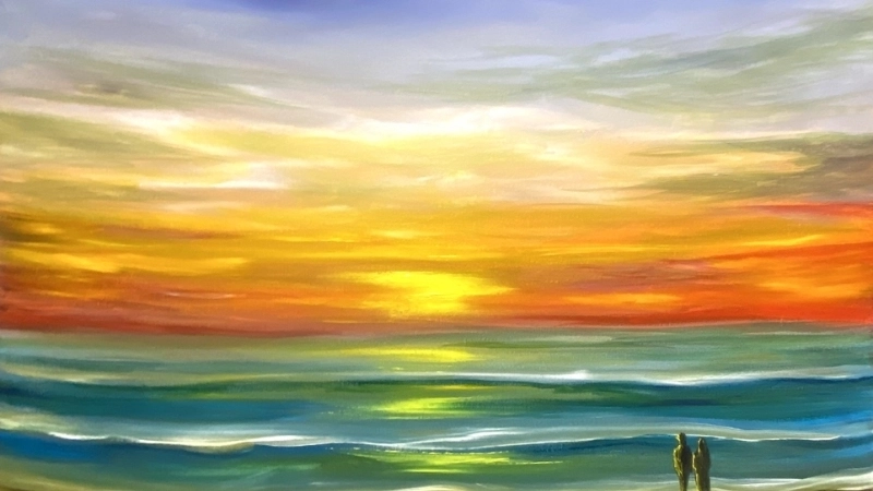 Chiêm ngưỡng tranh phong cảnh hoàng hôn đẹp lãng mạn và sống động