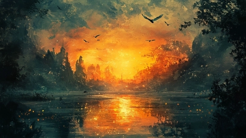 Trang trí màn hình với hình nền phong cảnh hoàng hôn đẹp tuyệt đẹp