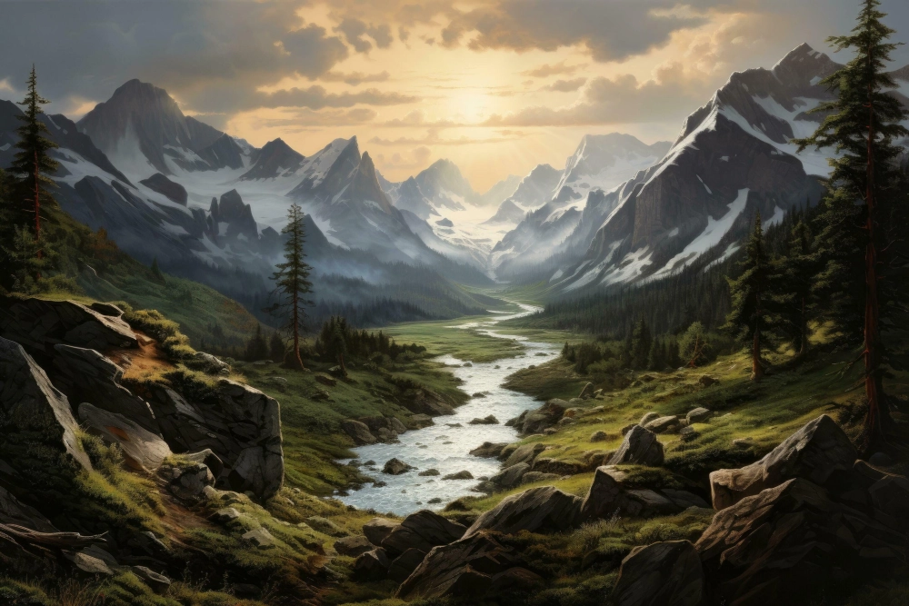 Thưởng thức nét đẹp yên bình trong tranh phong cảnh miền núi