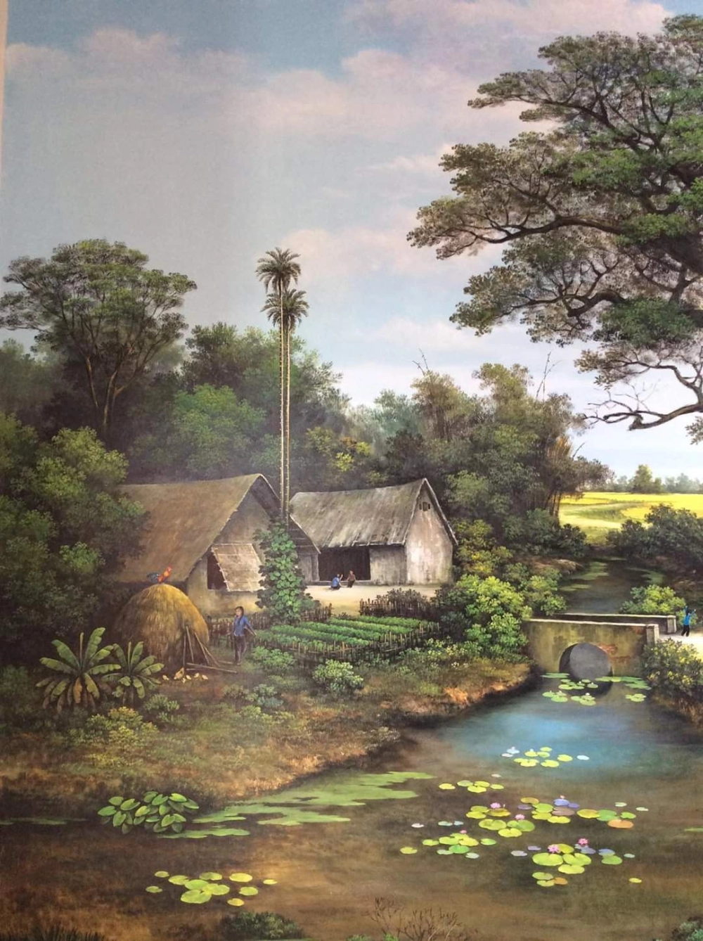 Vẻ đẹp mênh mông của tranh phong cảnh miền Tây sông nước