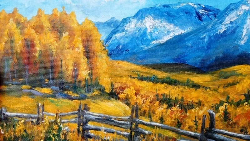 Tận hưởng vẻ đẹp của tranh sơn dầu phong cảnh mùa thu sống động