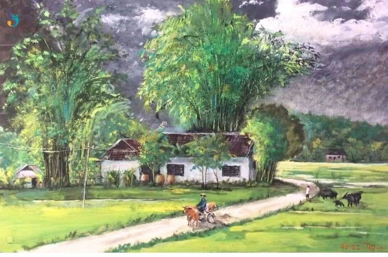 Khám phá tranh phong cảnh quê hương đẹp sống động