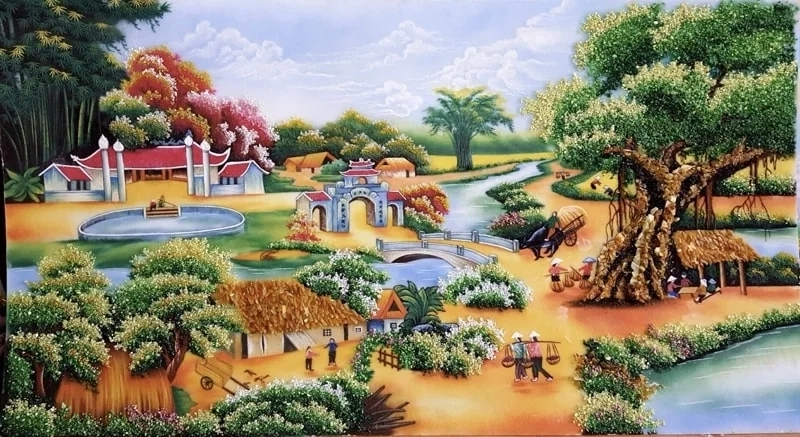 Khám phá tranh đề tài quê hương gần gũi và ấm áp