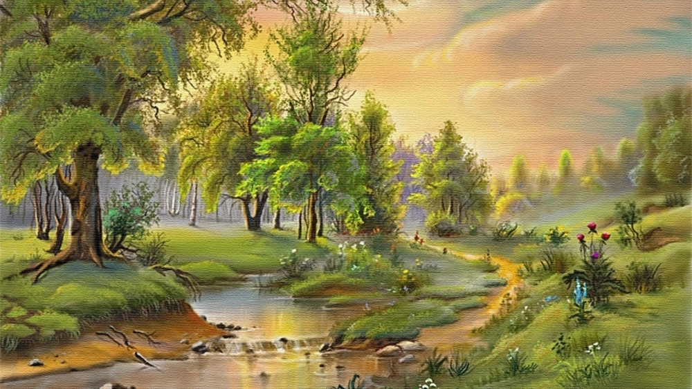 Trang trí máy với hình nền thiên nhiên đẹp độc đáo