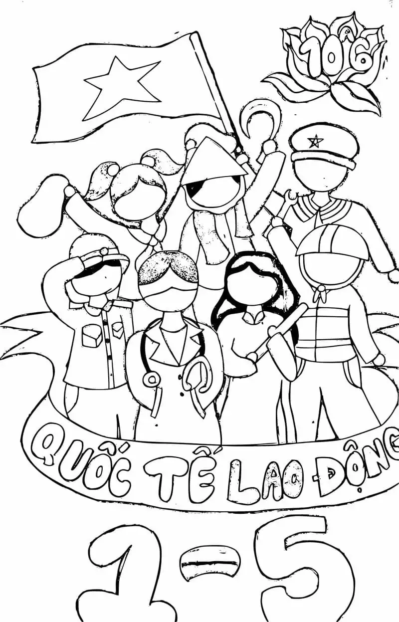 Khám phá tranh tô màu về ngày 30 4 sinh động cho bé