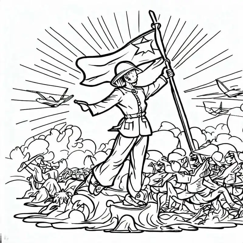 Mang sắc màu vào tranh vẽ ngày 30/4 cho bé thỏa thích