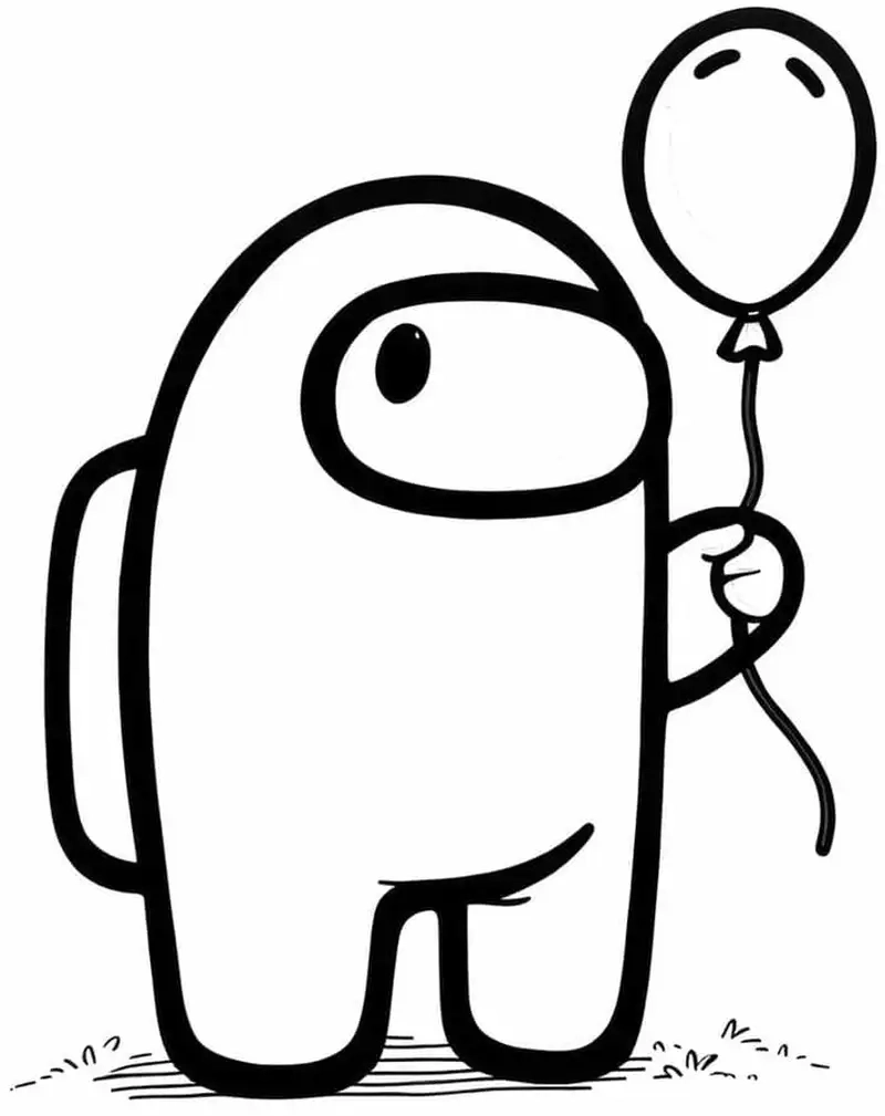 Hóa thân phản diện với tranh tô màu among us impostor cực chất