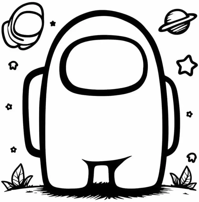 Phát triển tư duy qua tranh tô màu among us cho bé dễ thương