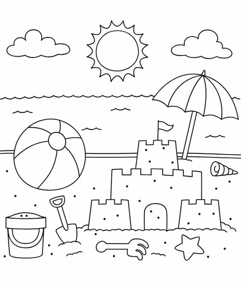 Tranh tô màu bãi biển là như thế nào